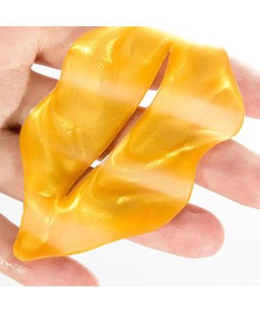 KlsyChry 15pcs Gold Gel Collagen Lip Mask Moisturizing Lip Plumper Patches Crystal Lip Pads for AntiWrinkle AntiAging AntiChapping Firms and Moisturizes Lips - Buy Online on GoSupps.com