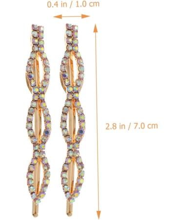 Ipetboom 1 Pair Ab Diamond Bangs Hairpin Rhinestone Barrettes Black Hair Clips Crystal Bobby Pin Bride Hair Clip Bangs Hair Clip Rhinestones Hair Pin The Chain Bow Tie Alloy Girl - Buy Online on GoSupps.com