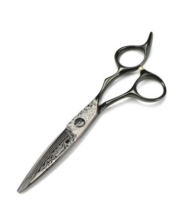Hair Cutting Scissors Shears 6 Inch Professional Damascus Cut Scissor Black Hair Scissors Haircut Barber Makas Tools Hair Cutting Shears Hairdressing Scissors