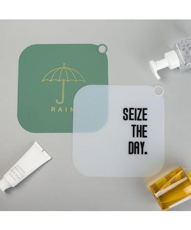 Bathroom Floor Drain Cover Silicone Drain Stopper Kitchen Sink Deodorant Sealing Plug Square Flat Suction Cover Silicone Floor Drain Cover Shower Hair Catcher Replacement White Dots - Buy Online on GoSupps.com