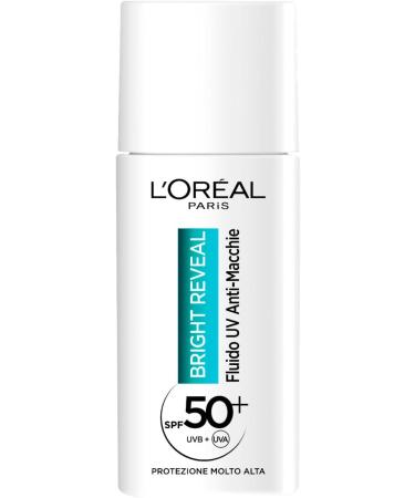 L'Or al Paris Bright Reveal Anti-Macchia Kit with Moisturising Cream SPF50 50ml + UV Fluid SPF50 50ml + Exfoliating Scrub 25ml + Facial Serum 30ml - Set of 4 Cream + UV Fluid + Peeling + Serum - Buy Online on GoSupps.com