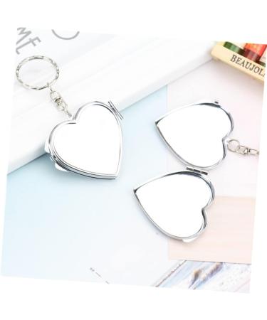 WRITWAA Metal Key Ring Metal Keychain Key Ring Pendant Buckle Key Chain Folding Metal Travel Vintage Vanity Mirror Double Side Compact Mirror - Buy Online on GoSupps.com