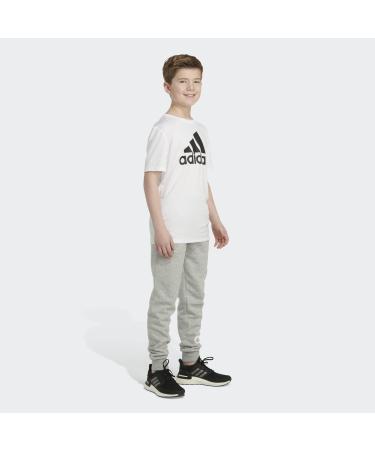 adidas Youth 3 Stripe Fleece Jogger in Medium Grey Heather - Large Size - Buy Online on GoSupps.com