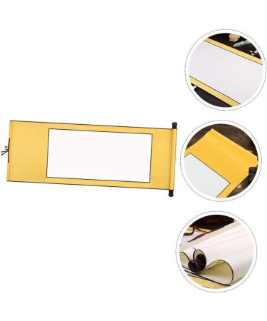 SEWOART Blank Rice Paper Scroll Calligraphy Rice Paper Water Writing Cloth Chinese Painting Couplet Paper Yellow 1.5X40X117CM - Buy Online on GoSupps.com