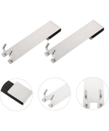 UKCOCO Clothes Rack 6 Pcs No Punching Hook Storage Hooks Kitchen Door Hanger Over Hanging Hook Glass Door Cabinet Door 18X4.2CMx3pcs Silver2x3pcs - Buy Online on GoSupps.com