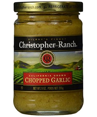 Christopher Ranch CHOPPED GARLIC in Olive Oil  Famous Award Winning Heriloom Garlic - 9 Oz