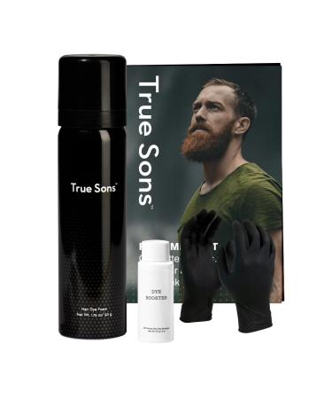 True Sons Hair Dye for Men With Instant Dye Booster Applicator for Grey Hair Color - Complete Hair Dye Kit for Natural Look - Mustache and Beard Hair Dye (1.75 oz) 4-6 Applications per Bottle (1 Bottle  True Black) 1.75 ...