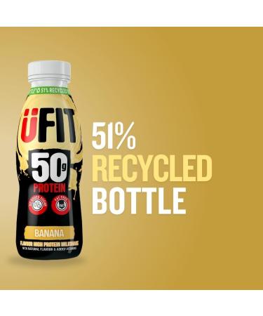UFIT High Protein Milkshake Banana 8x500ml - Buy Online on GoSupps.com