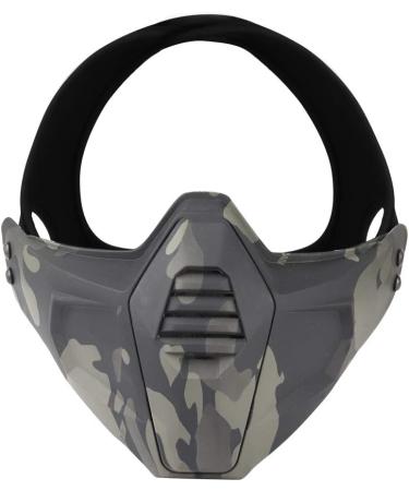 Atairsoft 3D Tactical Half Face Mask - Protective Military Paintball Mask for Outdoor Activities & Halloween - CS Hunting Accessories McBk - Buy Online on GoSupps.com