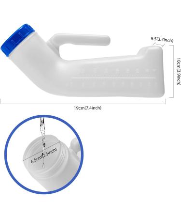 Men's Urinal 1pk - Upgraded 32oz Portable Urine Bottle with Leak Proof Lid for Travel and Bedridden - Pee Collection and Storage Solution (1) - Buy Online on GoSupps.com