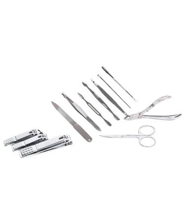 Cater Manicure Nail Clippers Set - Professional 12Pcs Grooming Kit with Luxurious Travel Case - Buy Online on GoSupps.com