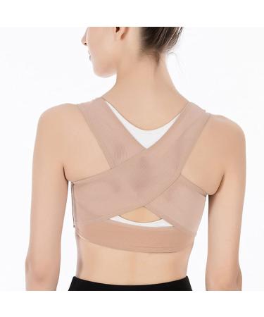 ZUIAI Invisible Body Shaper Corset Women Chest Posture Corrector Belt Back Shoulder Support Brace Posture Correction(C M) Medium C