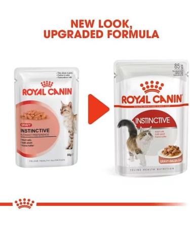 Royal Canin Instinctive Adult Wet Cat Food in Gravy 48 x 85g Multipack - Buy Online on GoSupps.com