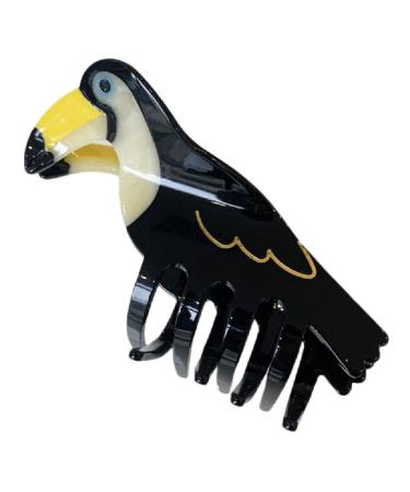 Cute Animal Hair Clip for Women Claw Clip Styling Hairpin Thick Hair Thin Hair Hair Accessories Headpiece Gift animal hair claw clip for women girls for thick hair thin hair hair accessories styling 1 count (Pack of 1) Black Toucan