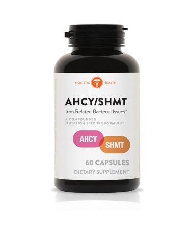 Holistic Health AHCY/SHMT Folate Supplement for Optimal Iron Levels Folate and B12 Supplement for Iron Balance Support Immunity Boost and High Energy 60 Capsules