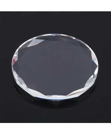 Eyelash Glue Holder Round Crystal Lash Separator Adhesive Glue Pallet Extensions Transparent Glass Gasket Eyelash Stand Spacer for Makeup Art Round Spacer - Buy Online on GoSupps.com