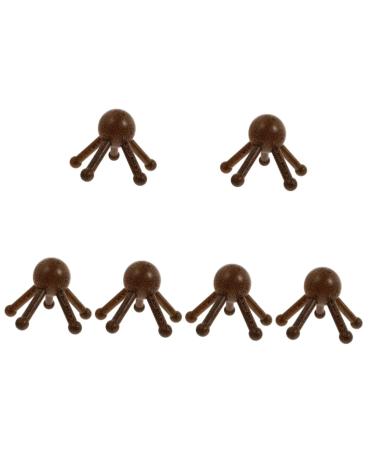 Ultechnovo 6 STK massager with five claws of portable slimming scooters Octopus head massager Heated eye pads pocket ridge made of wood back spa h lzern Wenge W scher