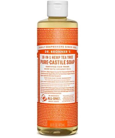 Dr Bronner - Tea Tree Castile Liquid Soap 472ml - Buy Online on GoSupps.com