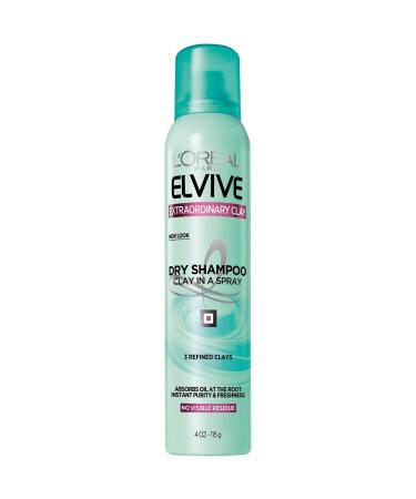 L'Oral Paris Elvive Extraordinary Clay Dry Shampoo, 4 oz. (Packaging May Vary)