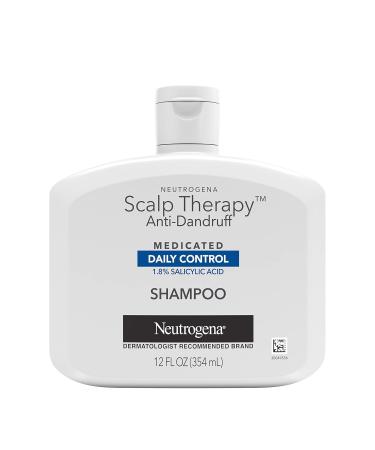 Neutrogena Scalp Therapy Anti-Dandruff Shampoo Daily Control 1.8% salicylic acid with fragrance of warm vanilla & toasted coconut notes 12 fl oz