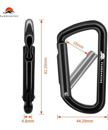 PANDENGZHE 4 Pack 3.2 Lightweight D Shape Carabiner Clips for Large Dog Leash, Camping, Hiking - Max 12KN Strength (2697 lbs Each) - Buy Online on GoSupps.com