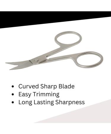 HUNYLONDON Eyebrow Scissors Pro Stainless Steel Hair Removal Trimmer Sharp Clipper Eyelash Small Sharp Scissors Beauty Grooming Kit for Nail Eyebrow Eyelash Nose Crafts for Women and Men - Buy Online on GoSupps.com