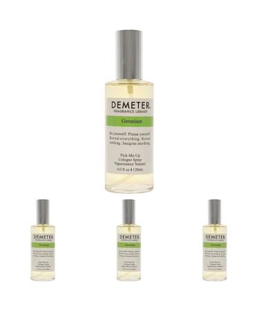 DEMETER Geranium Cologne Spray for Women 4 Ounce (Pack of 4) 1 Fl Oz (Pack of 4)