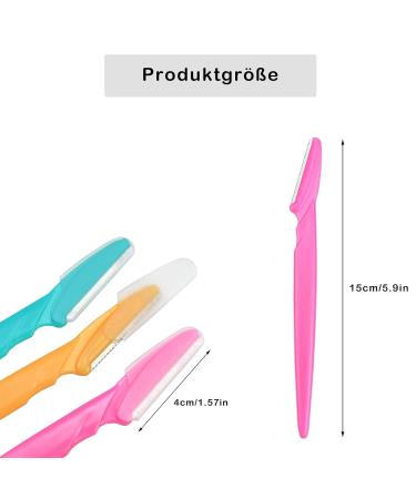 12-Piece Eyebrow Shavers & Facial Razors for Women & Men - Portable Hair Remover for Face Body & Eyebrows in 3 Colors - Buy Online on GoSupps.com