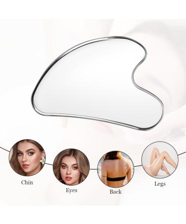 Uraqt Gua Sha Stainless Steel Tool - Facial Massage & Scraping for Face Eyes Neck & Body - Buy Online on GoSupps.com