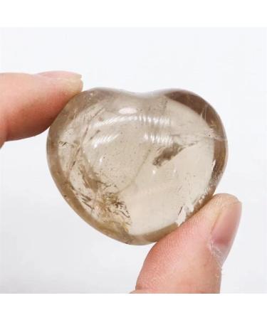 1pc 40mm Natural Crystal Stones Dark Smoky Quartz Heart Beautiful Natural Crystal Stone ERTEYIN - Buy Online on GoSupps.com