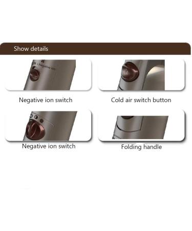Hair Dryers Professional 2000W Household Ionic Technology 2 Speed 3 Heat with Collecting Nozzle Constant Temperature Nursing Technology Portable Folding for Household and Salon Black Small Gift - Buy Online on GoSupps.com