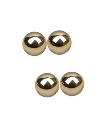 Healeved 4 pieces of gymnastics ball from brass practical balls Hand rolling balls massage ball balls to roll massage balls for the hands metal massage ball massage device Handball