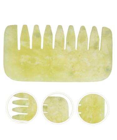 Orfofe Massagekamm - Jade Gua Sha Head Comb for Scalp Massage | Anti-K mm Tools for Relaxation & Wellness - Buy Online on GoSupps.com