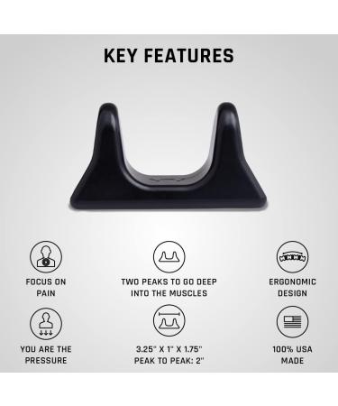 PSO-Mini Muscle Release Tool and Handheld Personal Self Massager | Deep Tissue Massage - Night Black - Buy Online on GoSupps.com