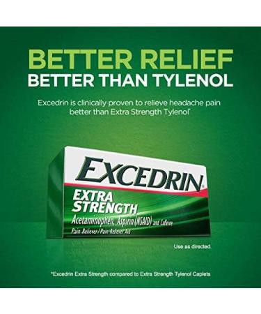 Excedrin Extra Strength Pain Relief Caplets - 24 Count | Headache Relief - Buy Online on GoSupps.com