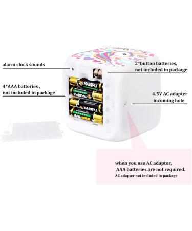 Unicorn Digital Alarm Clocks for Girls LED Night Glowing Cube LCD Clock with Light Children Wake Up Bedside Clock Birthday Gifts for Kids Women Bedroom (Rainbow) - Buy Online on GoSupps.com