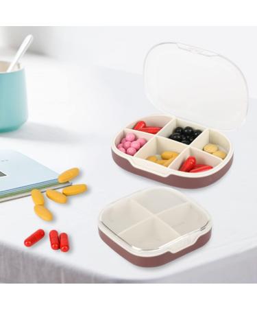 Portable Travel Pill Box - 4 Compartment Daily Organizer for Medicines Vitamins & Fish Oil (Purple - Buy Online on GoSupps.com