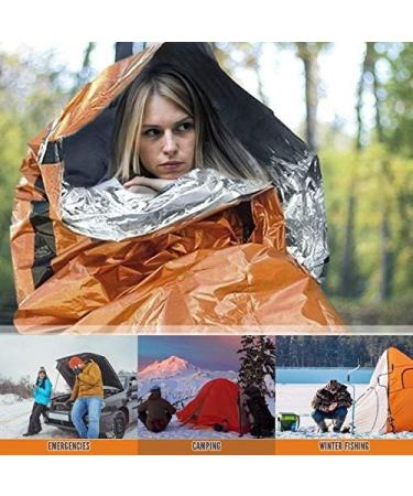 Bramble Thermal Emergency Bivouac Sack - 2 Pack Ultra-Light Waterproof Rescue Blankets for Camping Hiking & Emergencies - 213x91cm - Buy Online on GoSupps.com