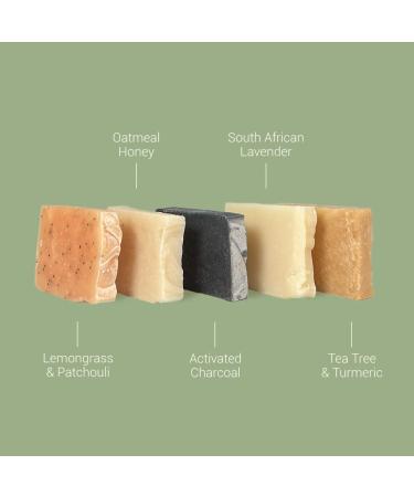 Herb N Eden Pack of 5 Natural Soaps for Women & Men | Essential Oils | For Dry, Sensitive, Oily, Mature, Combo, Eczema, Psoriasis Skin | Face & Body | 1oz Bar Samples - Buy Online on GoSupps.com