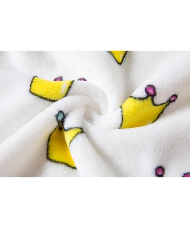 XINNE Boys Girls Soft Flannel Bathrobe | Cute Pattern Toddler Baby Hoodie Pajamas Sleepwear - Yellow Dot 110 - Buy Online on GoSupps.com