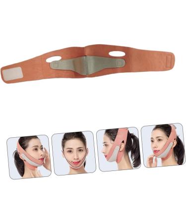 VINTORKY Thin Face Belt Face Band Face Lifting Bandage Face Beauty Belt Double Chin Reducer Orange Spandex - Buy Online on GoSupps.com