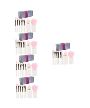 FRCOLOR 5 Sets Makeup Brush Set Women Travel Outfit Make up Brush Foundation Concealers Mini Tools Beauty Tools Face Sponges Women Makeup Supplies Square White Plastic Bronzing Powder