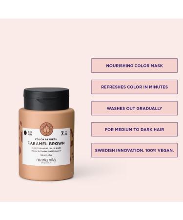 Maria Nila Color Refresh Caramel Brown 100 ml warm coppercolored caramel brown hair mask semipermanent pigments 100 vegan and sulfateparaben free - Buy Online on GoSupps.com