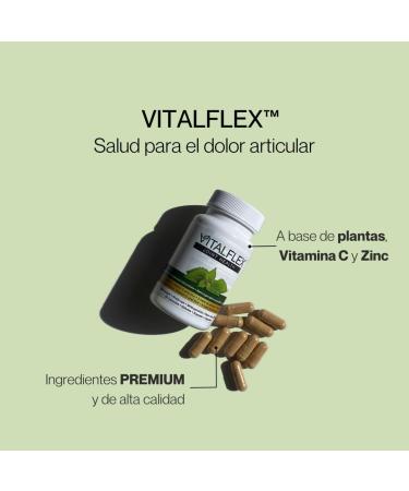 VITALFLEX | Strengthens Bones Joints and Cartilage | Natural Antioxidant with Turmeric Boswellia Zinc and Vitamin C for Collagen Formation | Dietary Supplement | 30 Capsules - Buy Online on GoSupps.com