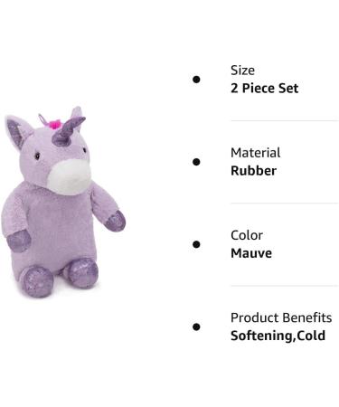 HomeTop Premium 2L Rubber Hot Water Bottle with Cute Unicorn Cover - Mauve Set - Buy Online on GoSupps.com
