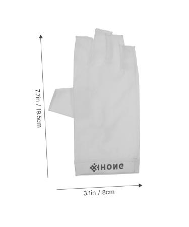 FRCOLOR 5 Pairs Uv Gloves Uv Nail Gloves Uv Protection Gloves Women Uv Finger Protection Nails Half Finger Gloves Manicure Gloves Lamp Anti-uv Fabric White Women's - Buy Online on GoSupps.com
