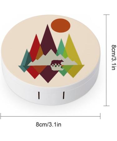 California Mountains Bear Contact Lens Travel Kit | Portable Cute Contact Box with Mirror for Outdoor Use - Shop Now - Buy Online on GoSupps.com