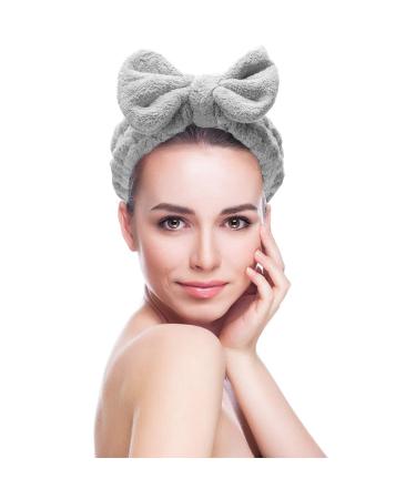 Androxeda Spa Headband Bowknot | Coral Fleece Elastic Hair Band for Makeup Shower & Skincare | Ideal for Women & Girls - Buy Online on GoSupps.com
