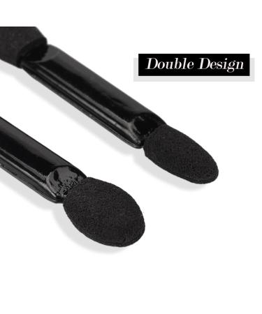 Akoak 20 Pcs Black Disposable Eyeshadow Brushes - Double Head Makeup Applicators for Professionals & Home Use - Buy Online on GoSupps.com