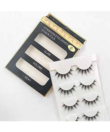 Demarkt 3 Pairs 3D Long Fake Eyelashes - Natural Reusable Eyelash Extensions for Makeup & Cosplay | International Shipping - Buy Online on GoSupps.com